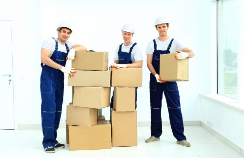 Packing boxes and household items for a flat move in Acton