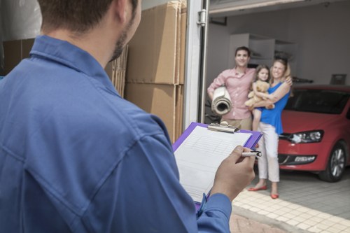Local moving service handling access challenges and furniture transport