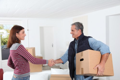 Business relocation logistics in Acton with office furniture and transport